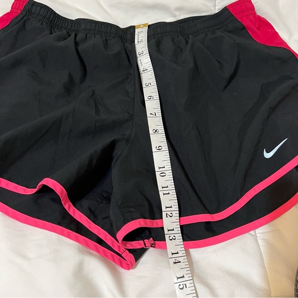 Nike Dri-fit womens black/pink sports athletic running shorts lined size L - Picture 7 of 8